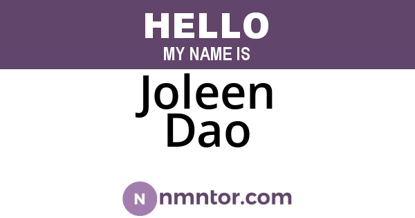 Joleen Dao