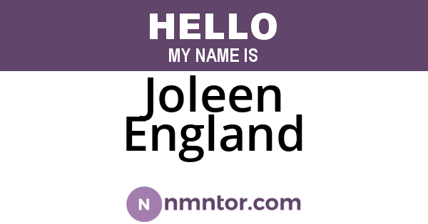 Joleen England