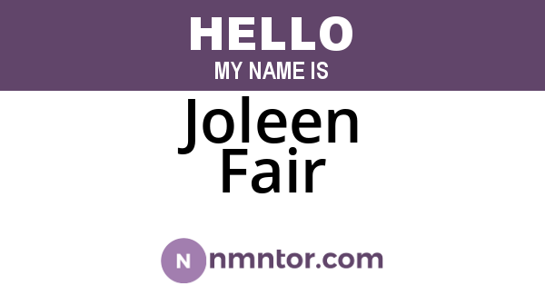 Joleen Fair