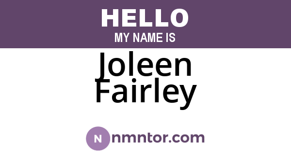 Joleen Fairley