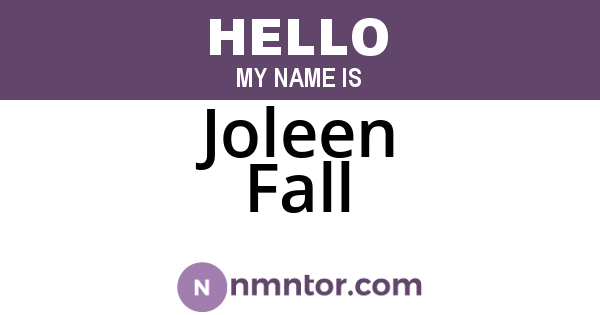 Joleen Fall