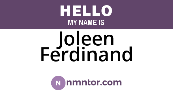 Joleen Ferdinand