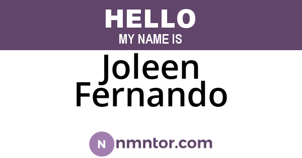 Joleen Fernando