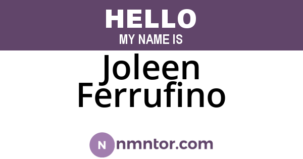 Joleen Ferrufino