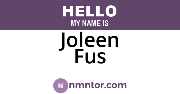 Joleen Fus