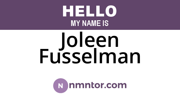Joleen Fusselman