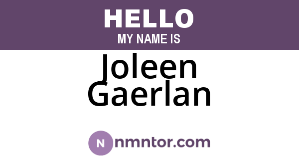 Joleen Gaerlan