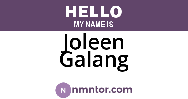 Joleen Galang