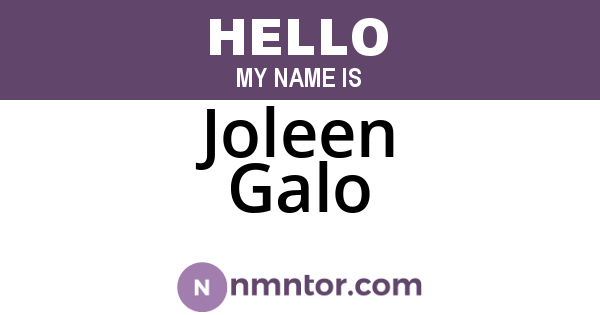 Joleen Galo