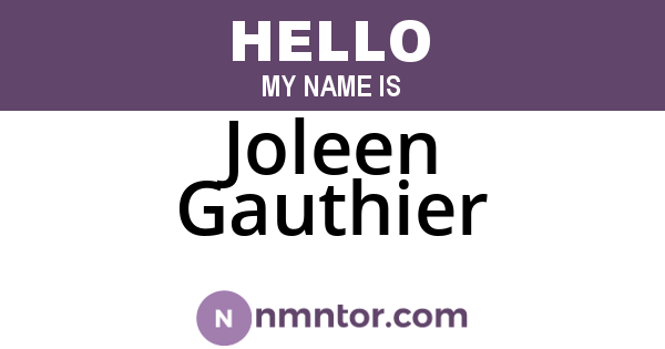 Joleen Gauthier