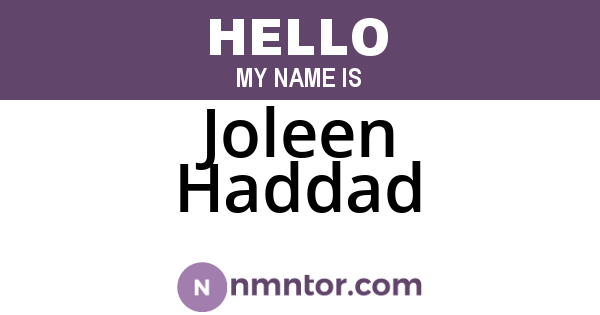 Joleen Haddad