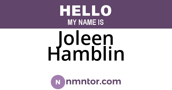 Joleen Hamblin