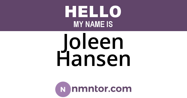 Joleen Hansen