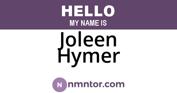 Joleen Hymer