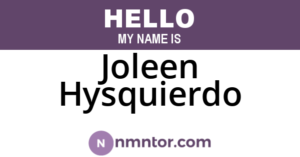 Joleen Hysquierdo