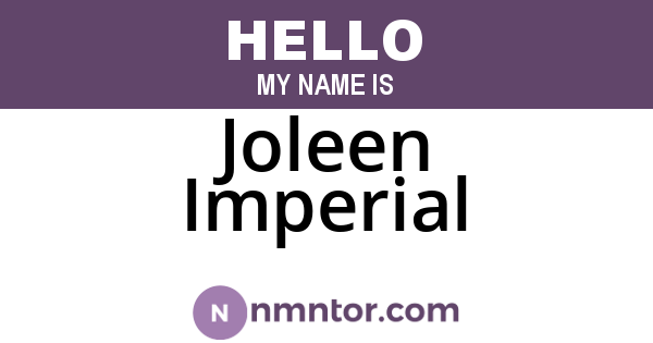 Joleen Imperial