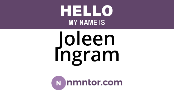 Joleen Ingram