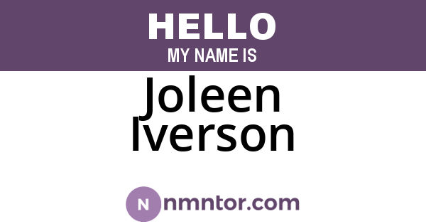 Joleen Iverson