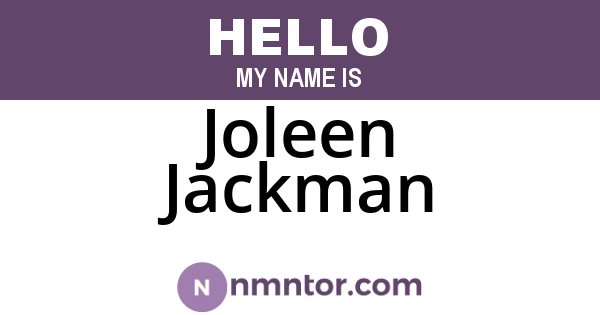 Joleen Jackman