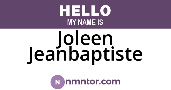 Joleen Jeanbaptiste