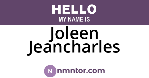 Joleen Jeancharles