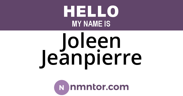 Joleen Jeanpierre