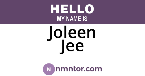 Joleen Jee