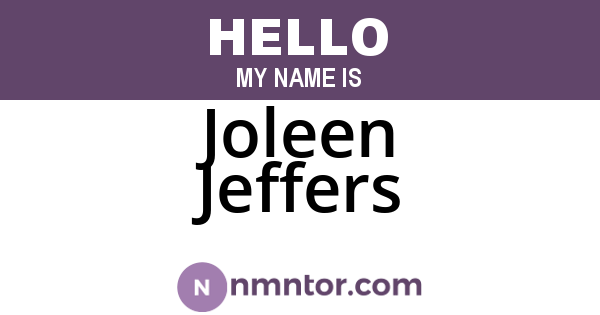 Joleen Jeffers