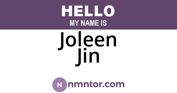 Joleen Jin