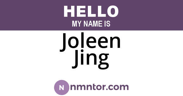 Joleen Jing