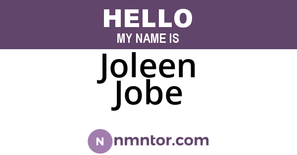 Joleen Jobe