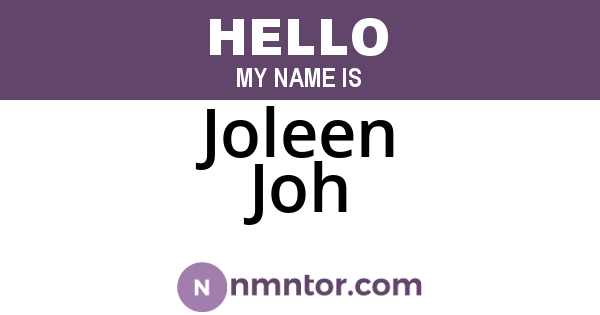 Joleen Joh