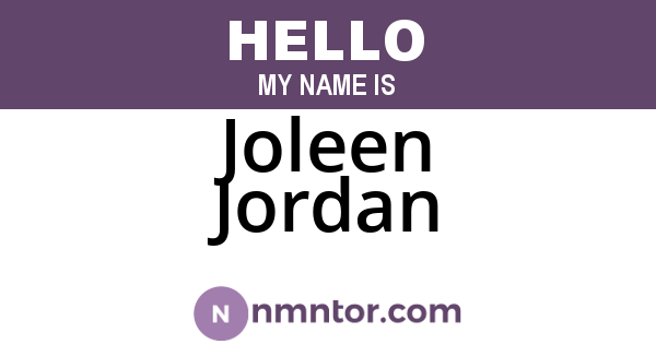 Joleen Jordan