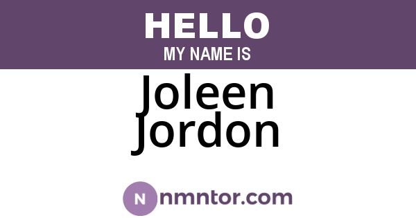 Joleen Jordon