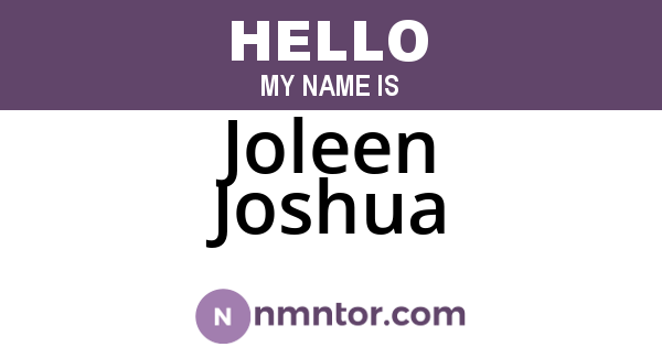 Joleen Joshua