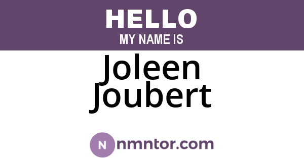 Joleen Joubert