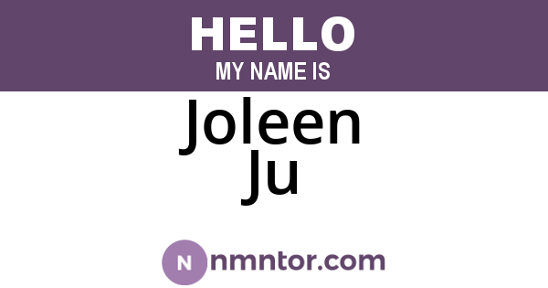 Joleen Ju