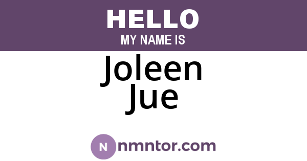 Joleen Jue