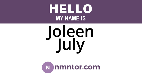 Joleen July