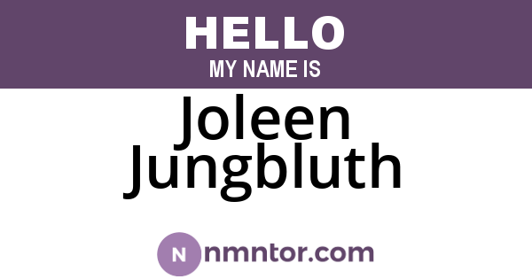 Joleen Jungbluth