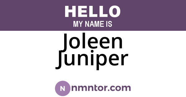Joleen Juniper