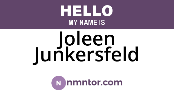 Joleen Junkersfeld