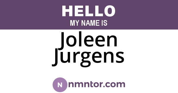 Joleen Jurgens