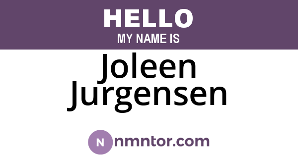 Joleen Jurgensen