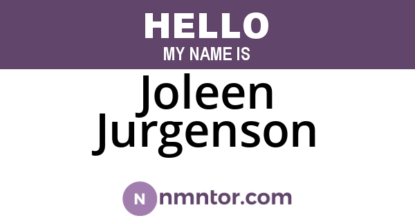 Joleen Jurgenson