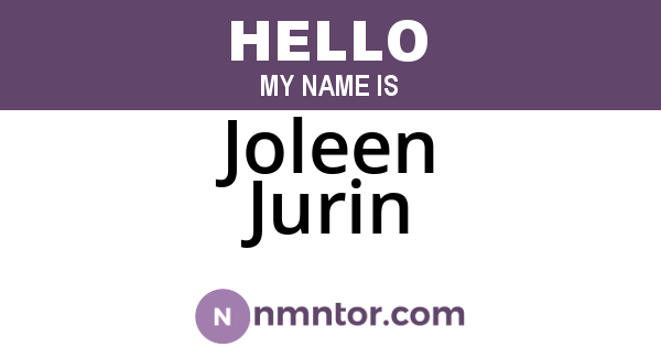 Joleen Jurin