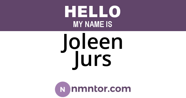 Joleen Jurs