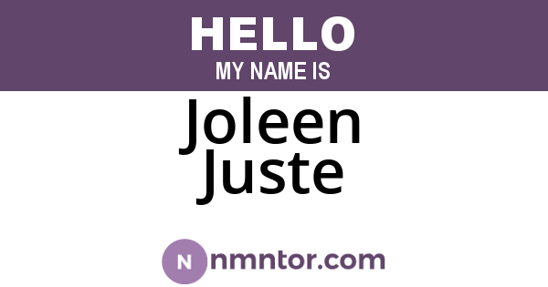 Joleen Juste