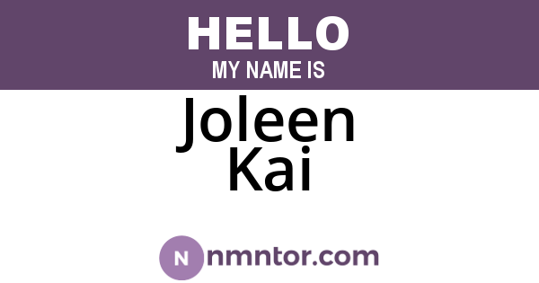 Joleen Kai