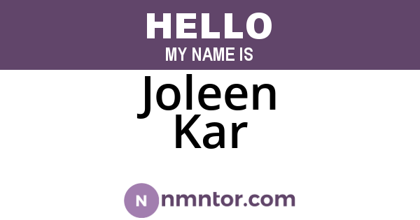 Joleen Kar